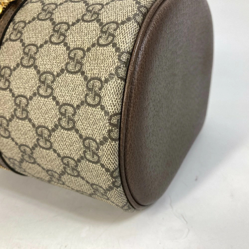 Gucci Ophidia Handbag Case Cosmetic GG Sherry Bag Mirror Vanity Beige Supreme - Picture 9 of 15
